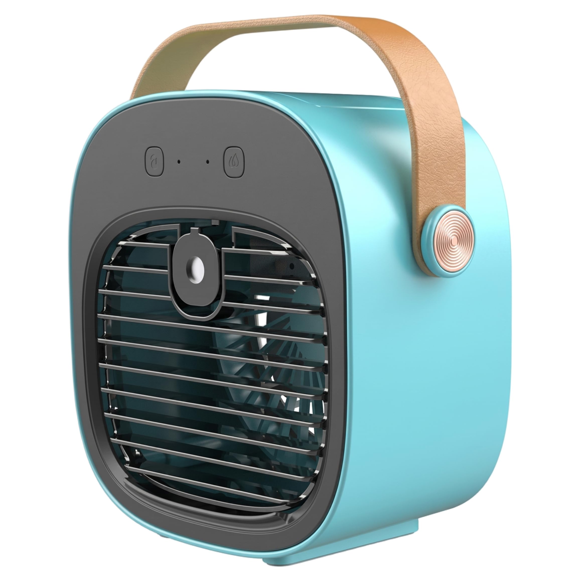 Personal Air Conditioner, 3 Speeds Portable Air Conditioner with Humidifier, 4000Mah Rechargeable Personal Cooling Fan Quiet Desk Cooler for Home office Car, Blue