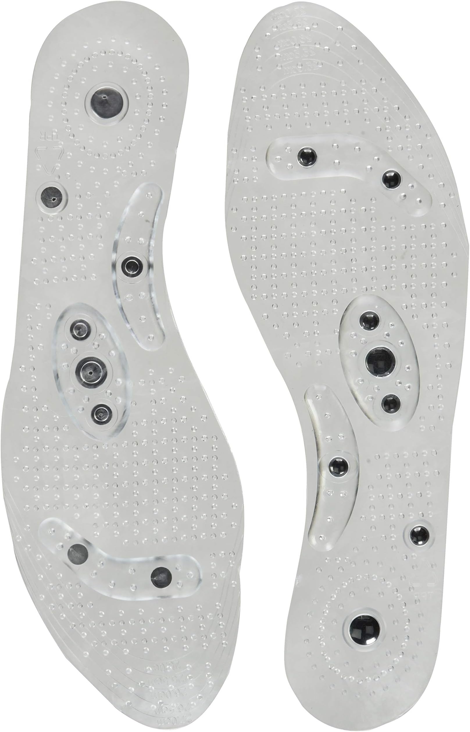 Acupressure Magnetic Massage Foot Therapy Reflexology Pain Relief Shoe Insoles 1 Pair Washable and Cuttable, Maximum Size is 10.6 Inch (Men and Women)