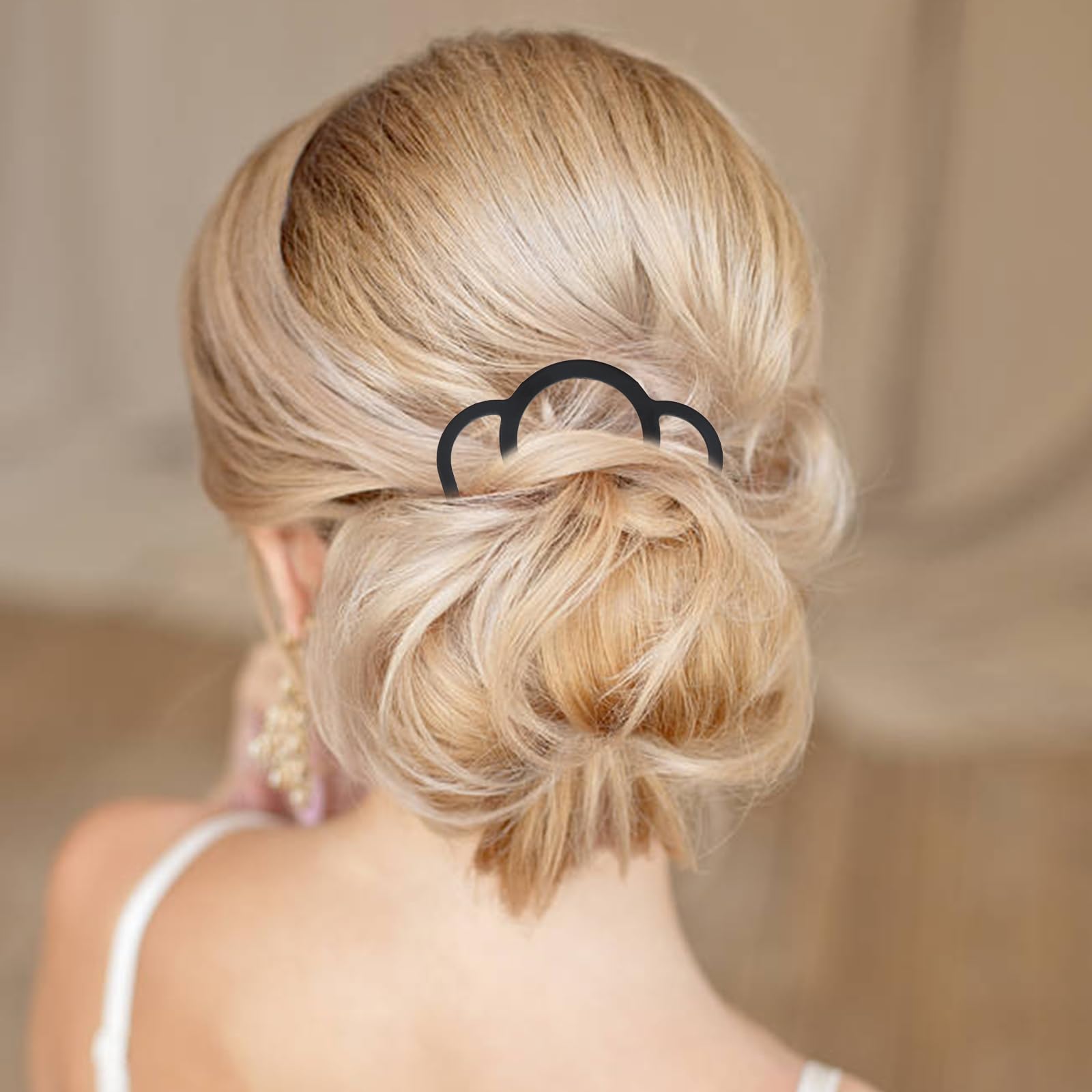 Forcine per capelli francesi, 8 forcine nere per capelli da donna, pettini laterali in metallo, forcine per capelli a forma di U, per chignon, forcine per capelli per acconciature