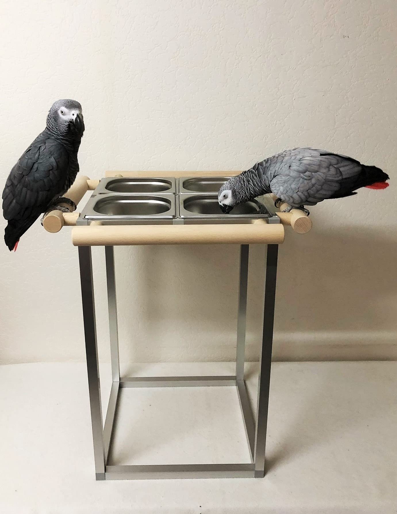 Generisch Papageien BADEWANNE Papageien Vögel Sittiche Edelstahl FREISTEHEND XXL Vogel Vogelbadehaus Vogelbadewanne Badehaus Vögel