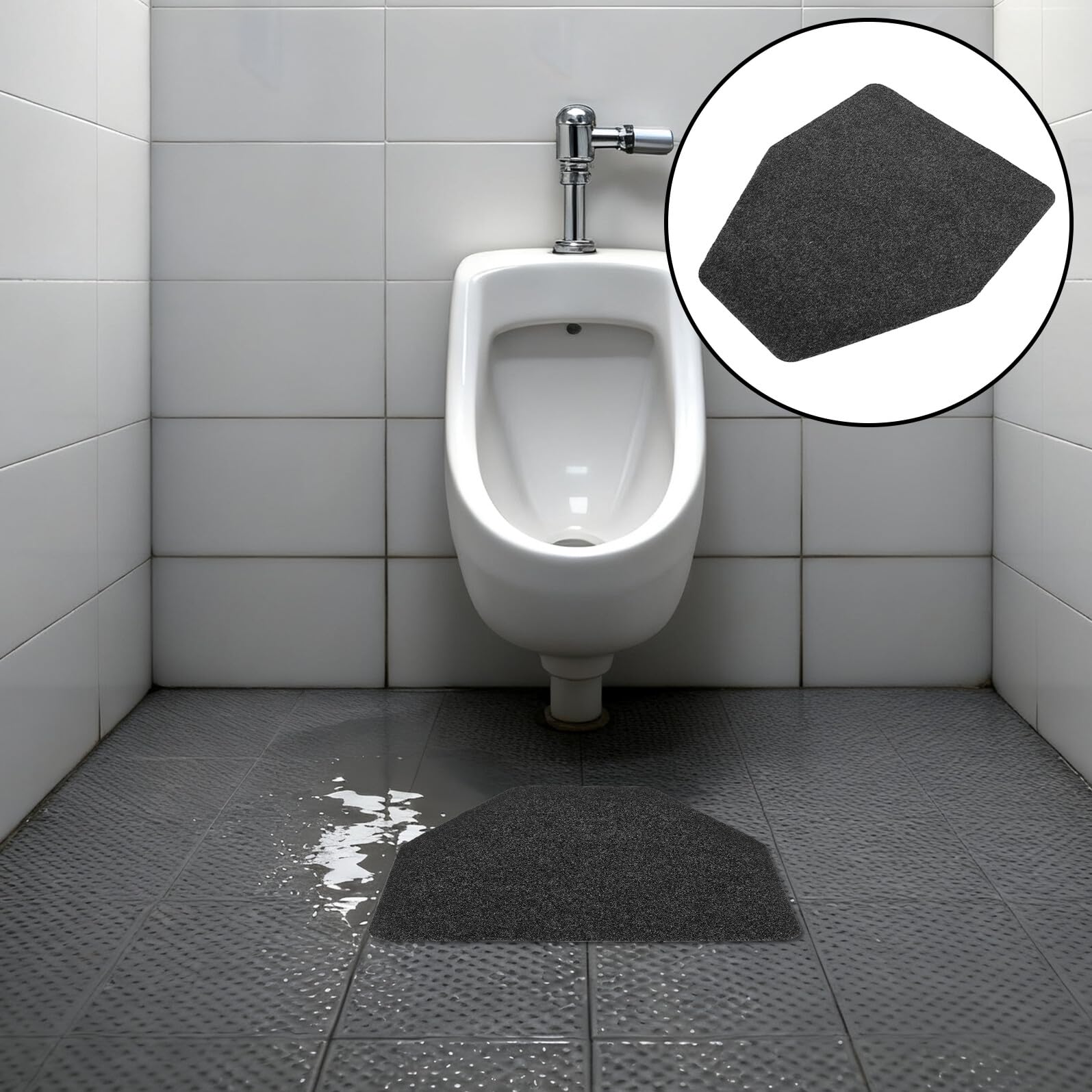 Hohopeti 4stücke Wc-badematte rutschfest Waschbar Urinalzubehör Urinalmatten für Herren-wcs Hygiene-lösung für Hotels Büros Öffentliche Toiletten