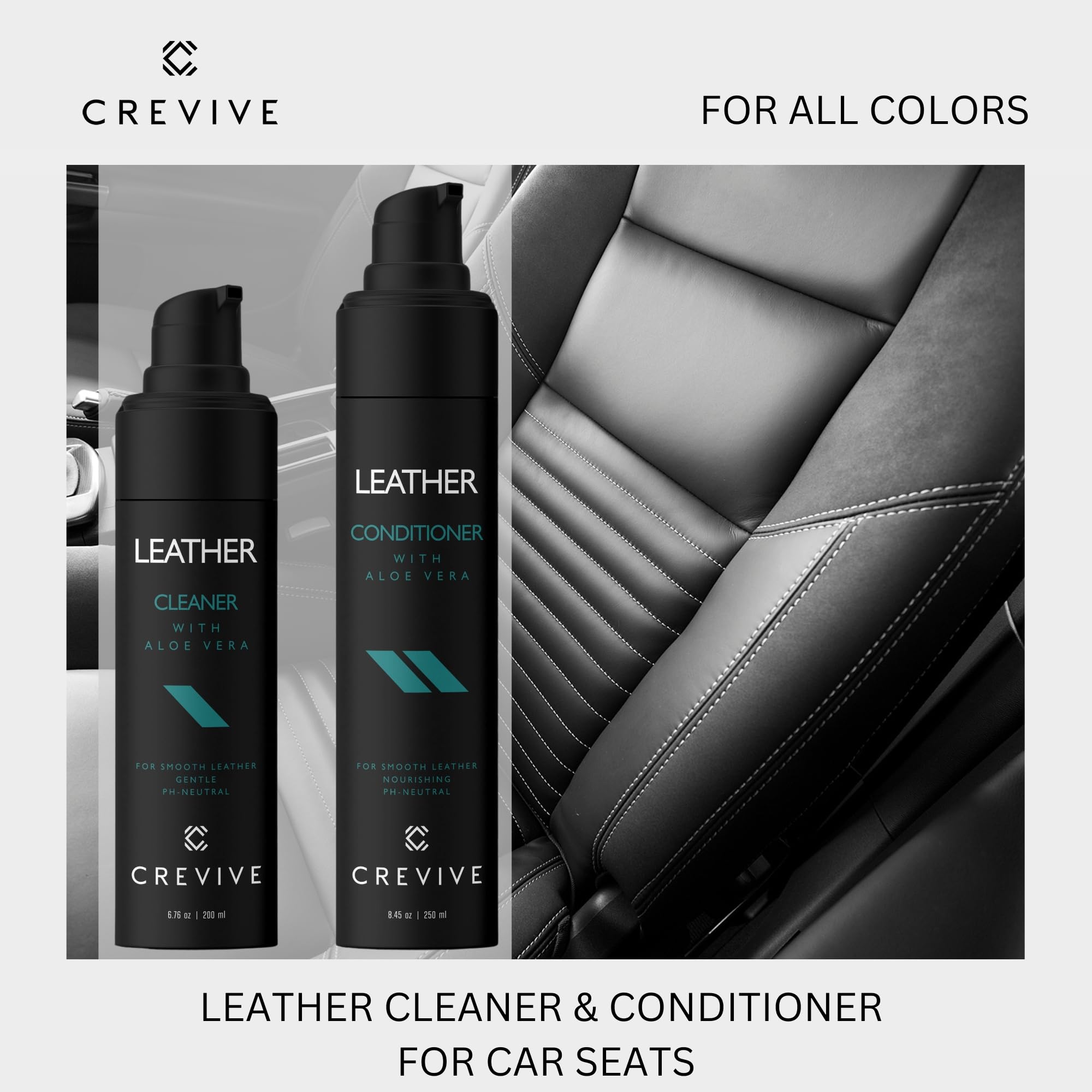 Limpiador y acondicionador de cuero de coche, kit de cuidado de cuero todo en uno para asientos de automóvil e interiores