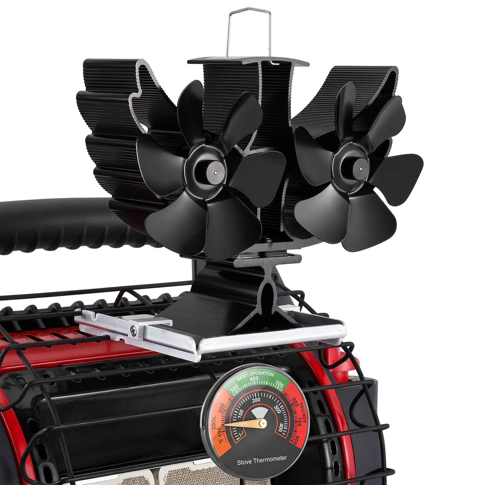 XTIMES 12 Blade Wood Stove Fan Dual Motor