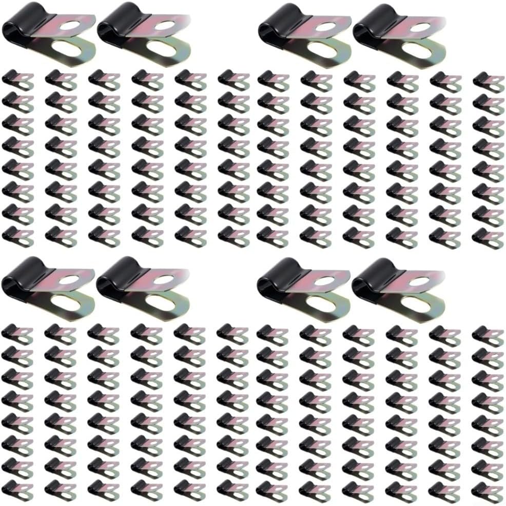 1/4-Inch Cable Clamp For Electrical Wire And Cable Management - Carbon Steel With Rubber Insulation, Secure Fastening For Home & Garden Use(200pcs)