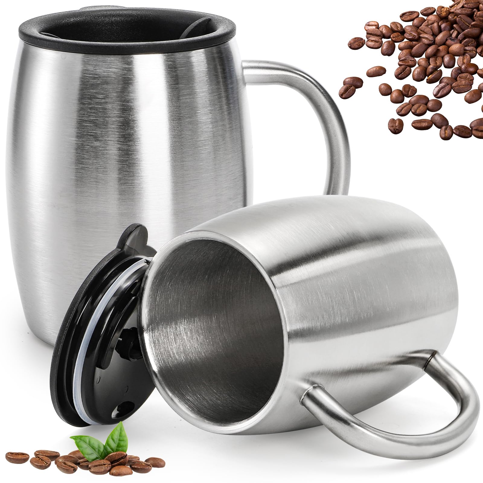 Tazza Termica Da Viaggio 16 Oz In Acciaio Inox – Doppia Parete, Isolata - Foto 1
