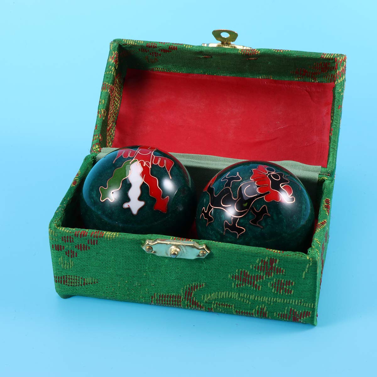 SUPVOX Boule de Santé Chinoise Traditionnelle pour Gong et Le Soulagement (Bleu)