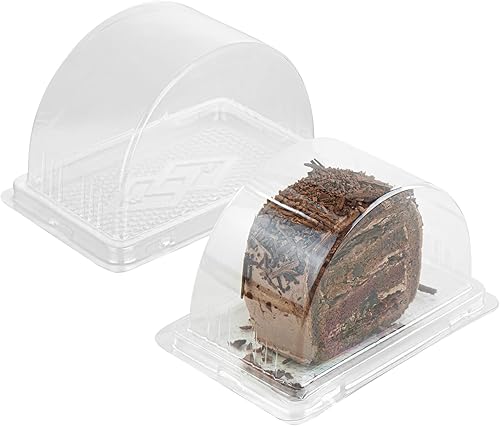 Miniatura 2 de Restaurantware - Cajas de pastel de 13 onzas, 100 contenedores desechables de rollo suizo para tartas - con tapas, semicírculos, recipientes de