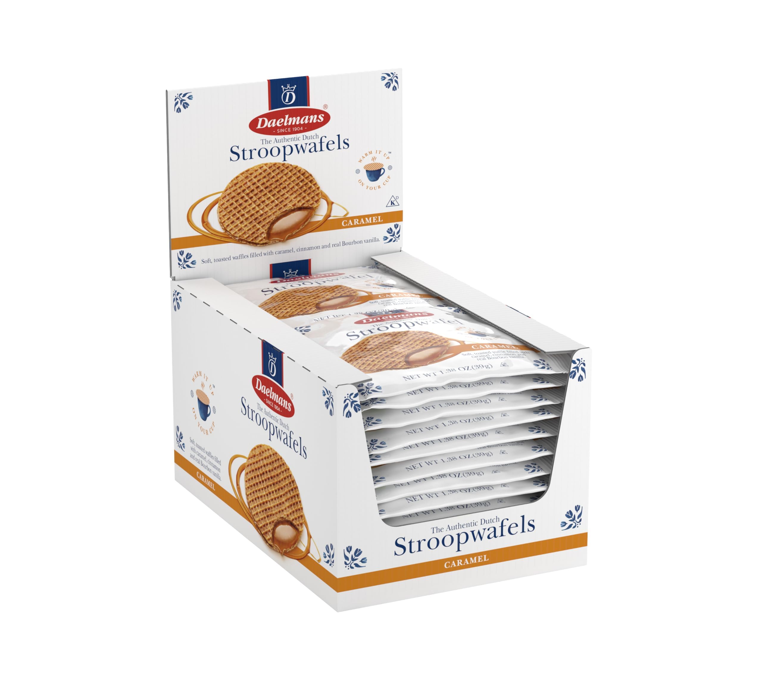 Daelmanns Stroopwafels - Jumbo Dutch Caramel Wafers - 39 g x 24 (Single Packs) (2 Boxes (48 Stroopwaffels))