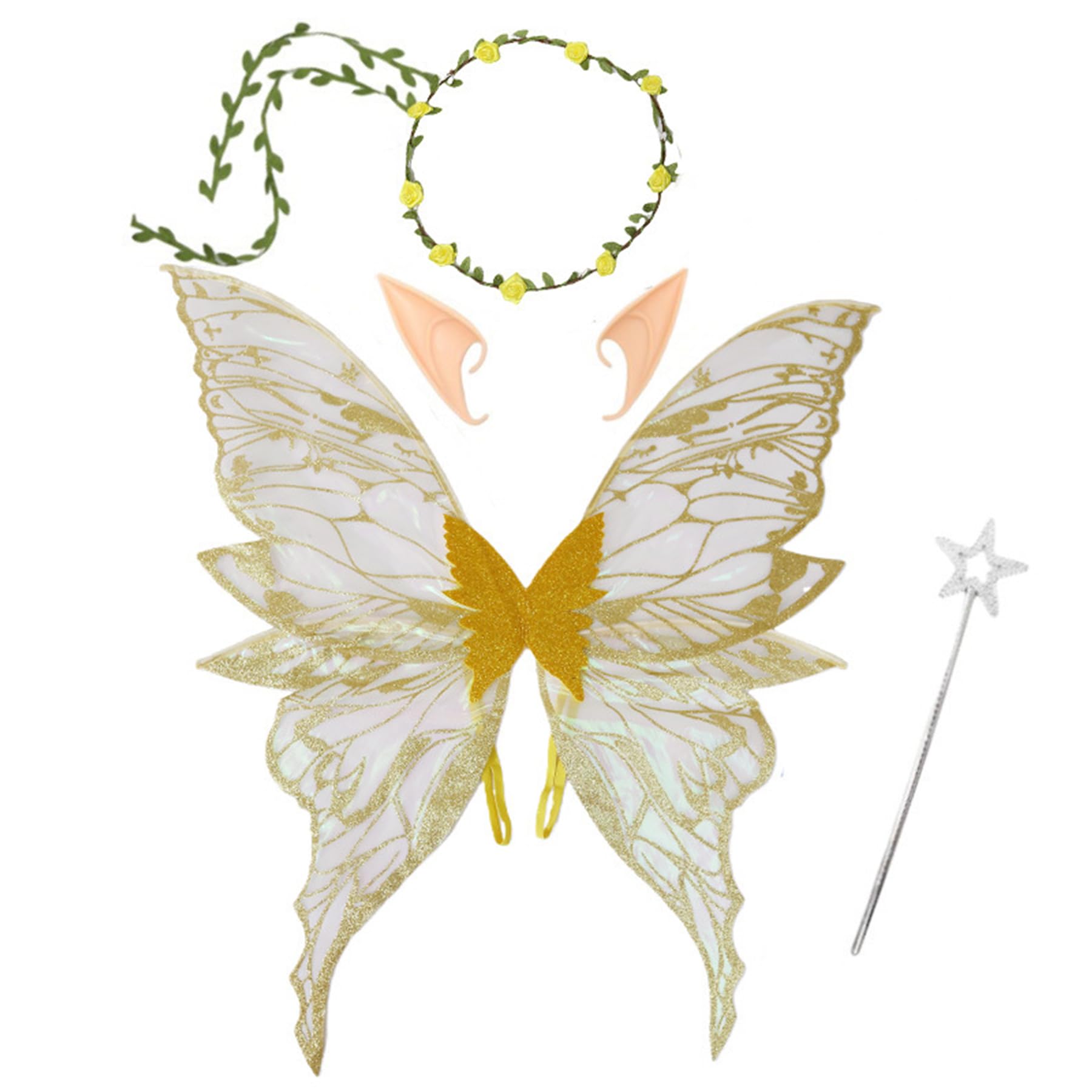 ALKAHE Fairy Wings for Adult Women 4 Pcs Butterfly Costume Cosplay