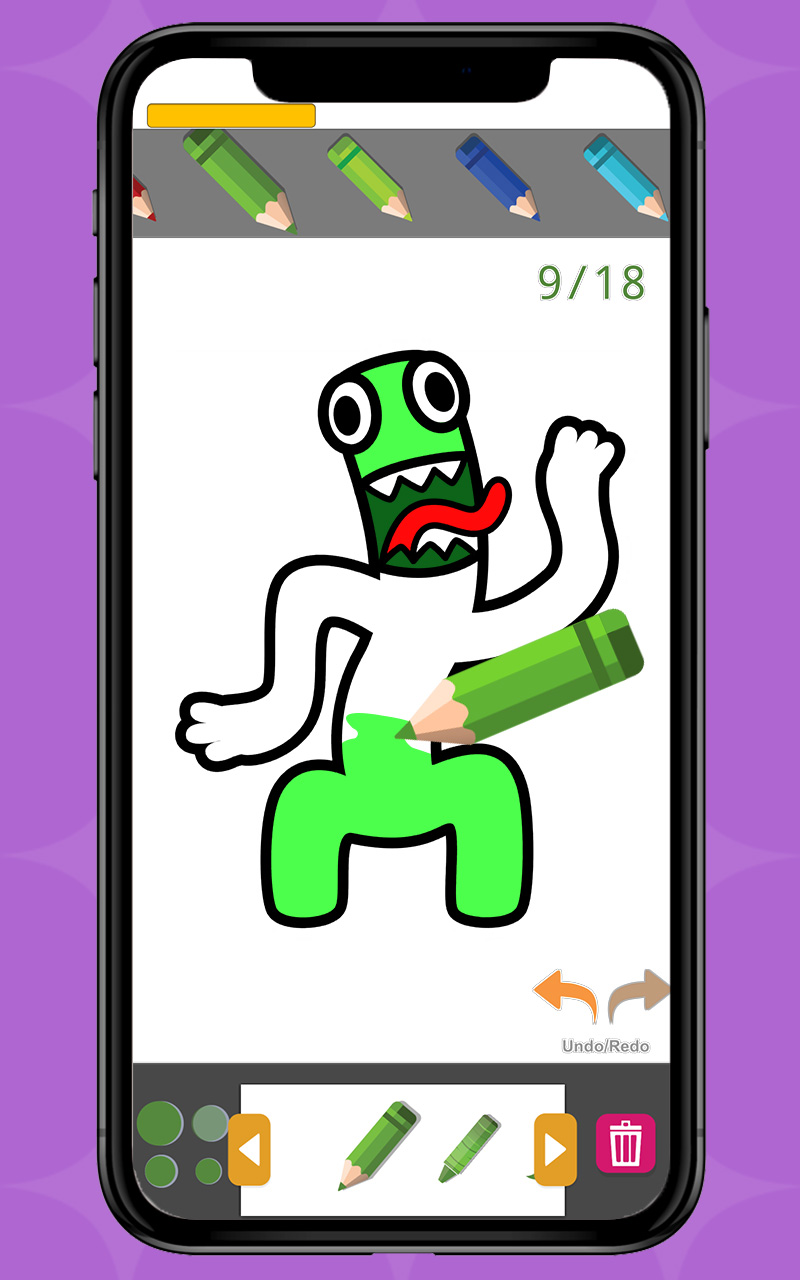 Rainbow Monster Coloring Master - Rainbow Friends Coloring Art Drawing Color Pages ASMR Game ...