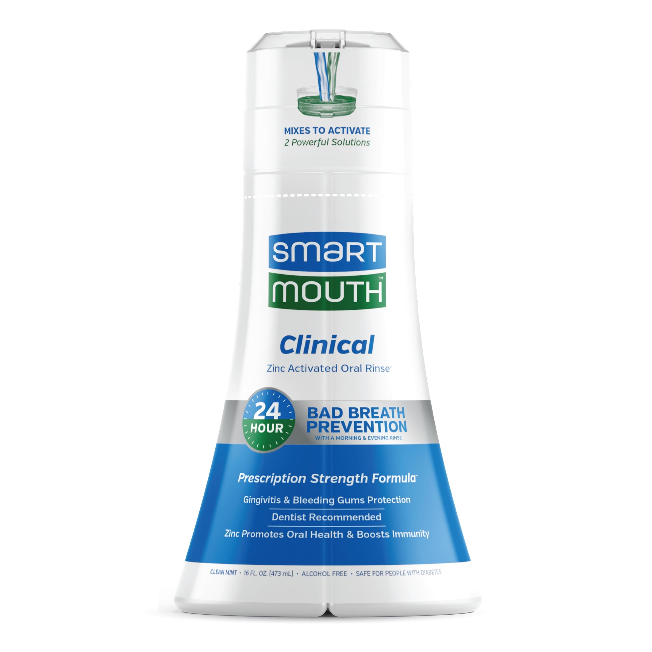 Activated Dry Mouth Mouthwash, Dry Mouth and Bad Breath Relief, Mint, 16 fl oz, 1 Pack
