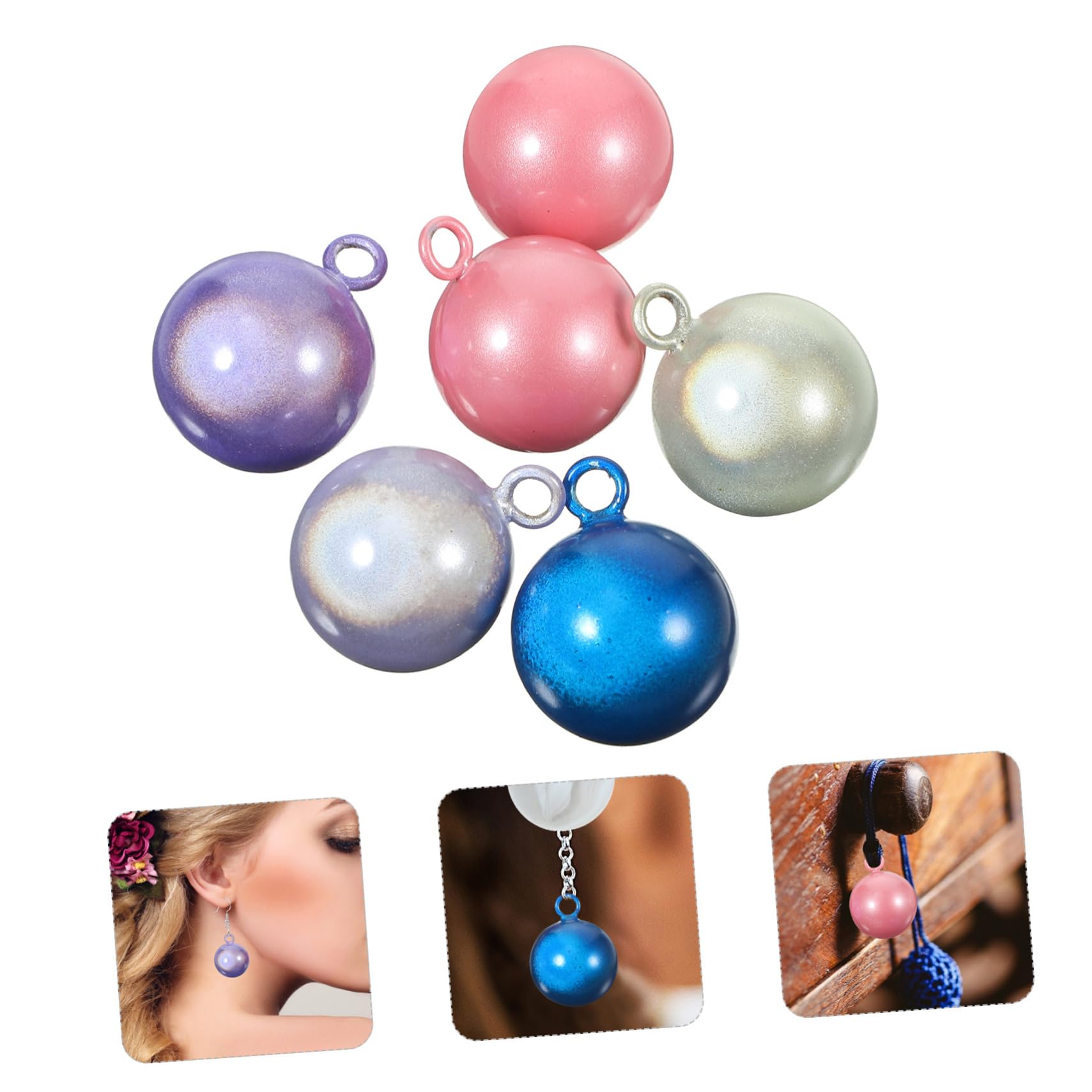 MAGICLULU 3 Set Di Campanelle Giapponesi Rotonde Pendenti Decorative Per Zaino Portachiavi Braccialetto 6 Pezzi * 3