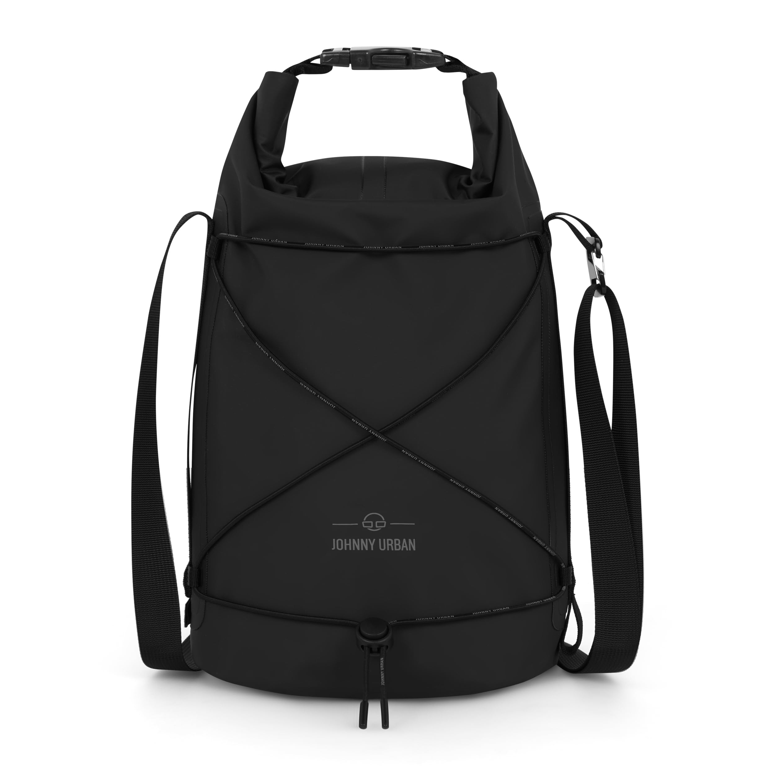 Johnny Urban Sacca Impermeabile 7L Nero - Theo - Sacca Stagna per Mare & Spiaggia - Per Sport Acquatici, Canoa, Kayak, Campeggio - Borsa a Tracolla Subacquea - Waterproof Dry Bag - Accessori SUP