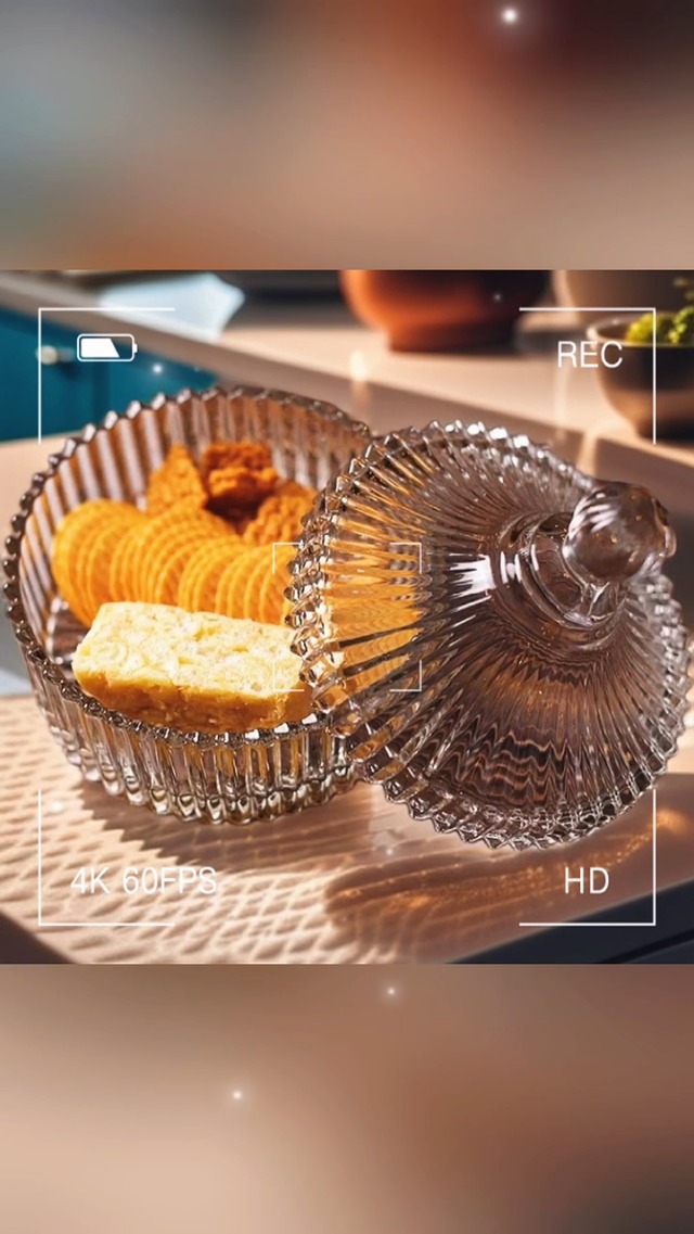 Kristallglas Mit Deckel, 625 Ml – Für Süßigkeiten, Kaffee, Nüsse & Deko