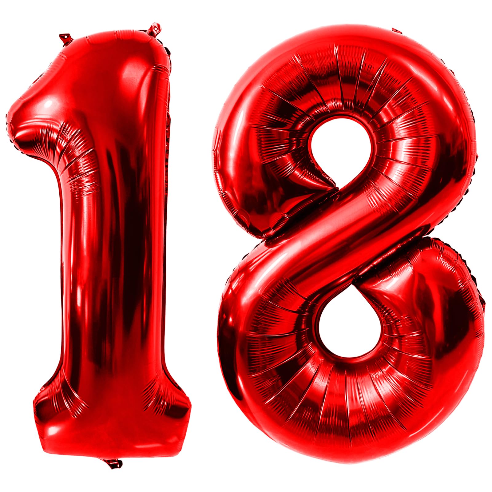 40 Inch Red Number 18 Balloons, Red 18 Balloon, Red Large Foil Number 81 Balloons, Birthday Wedding Anniversary Party Decoration Graduation Ceremony digital Decorations — image 1