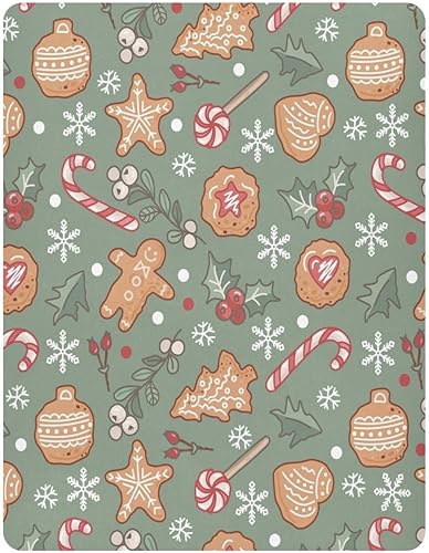 Miniatura 2 de Kigai Fitted Crib Sheet for Boys & Girls Christmas Gingerbread Soft Breathable Unisex Baby Sheets for Standard Crib and Toddler Mattresses 39 x 27 in