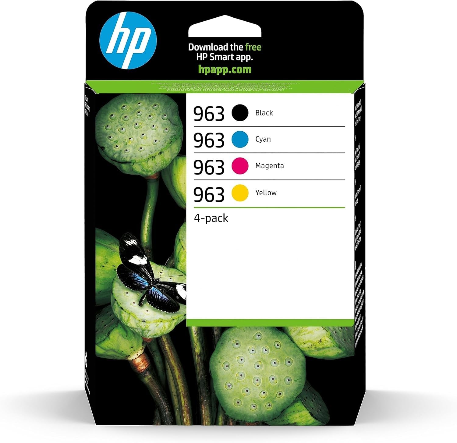 HP 963 Nero, Ciano, Giallo e Magenta, 6ZC70AE, confezione da 4 cartucce originali HP, compatibili con stampanti HP OfficeJet Pro serie 9010 e HP OfficeJet Pro 9020 Black/Cyan/Magenta/Yellow XL Multi Pack