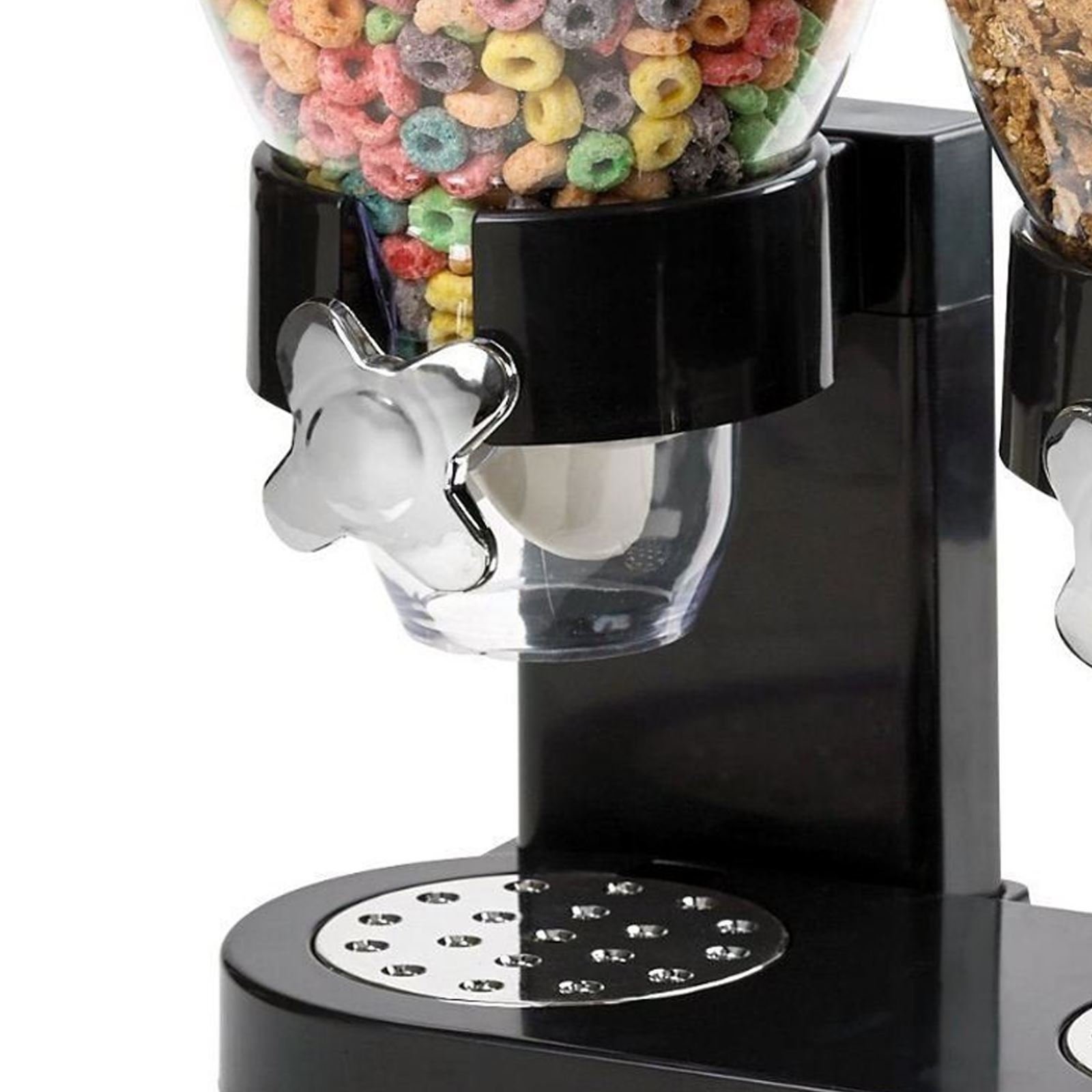 Asab doppelt Frühstück Müsli Spender trockene Lebensmittel Container verzichten Maschine Tisch Counter Top mit Twist Ablassventil schwarz