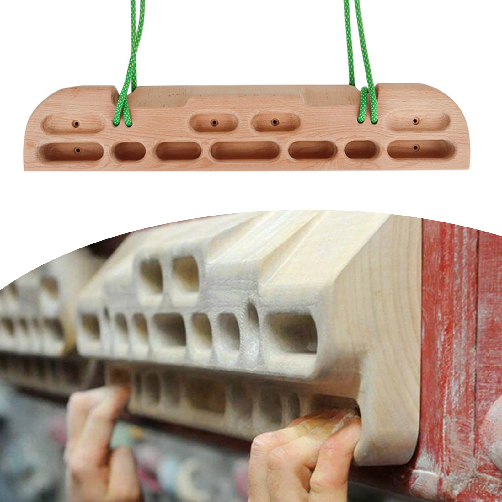 Diapasón de escalada de madera, tabla de escalada para interiores, diapasón de roca para puerta, al aire libre, interior, fácil de instalar, tabla de madera, agarre para los dedos