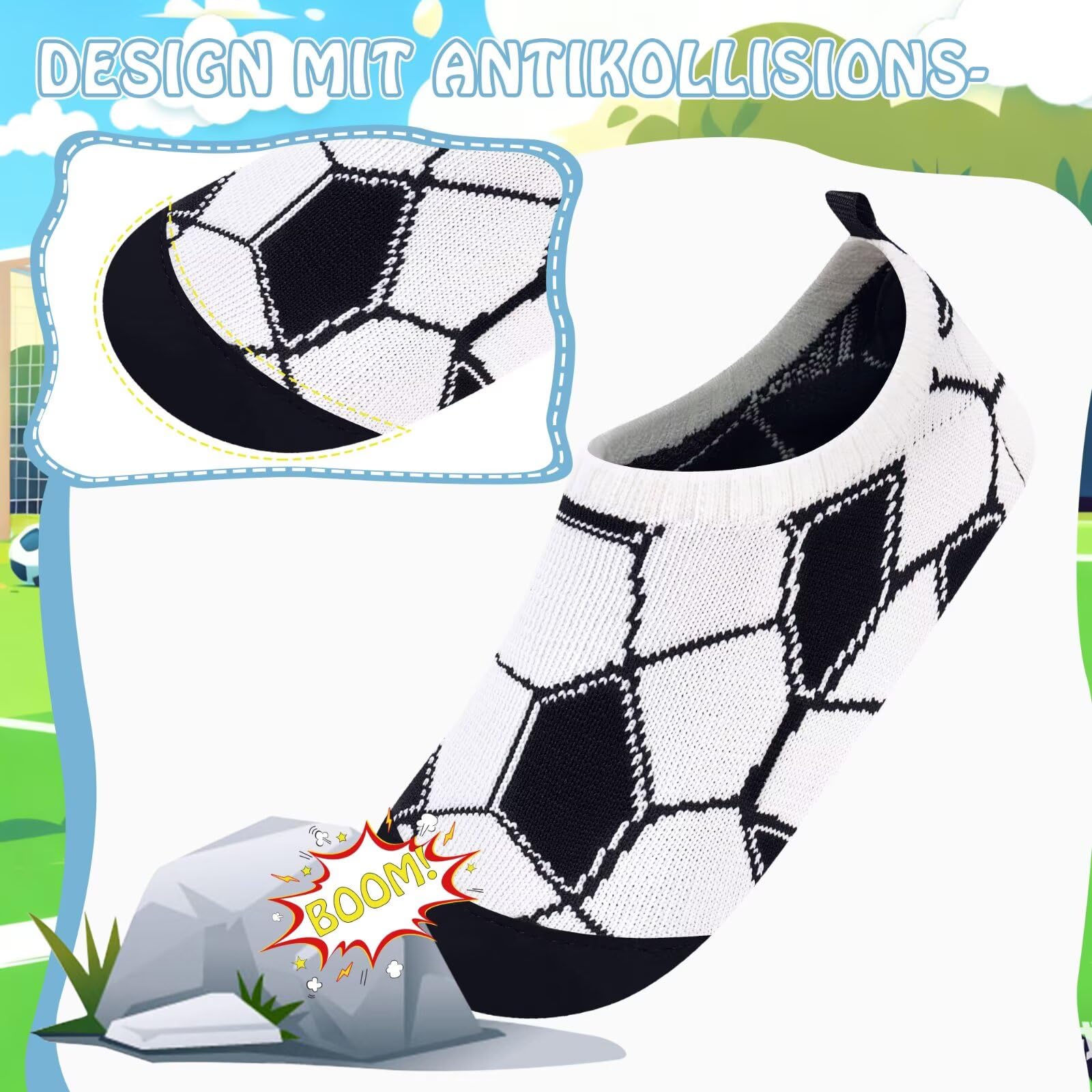 Kyopp Hausschuhe Kinder Junge Mädchen Atmungsaktive Rutschfest Barfussschuhe Turnschläppchen Weich Lauflernschuhe Kleinkinder Slippers