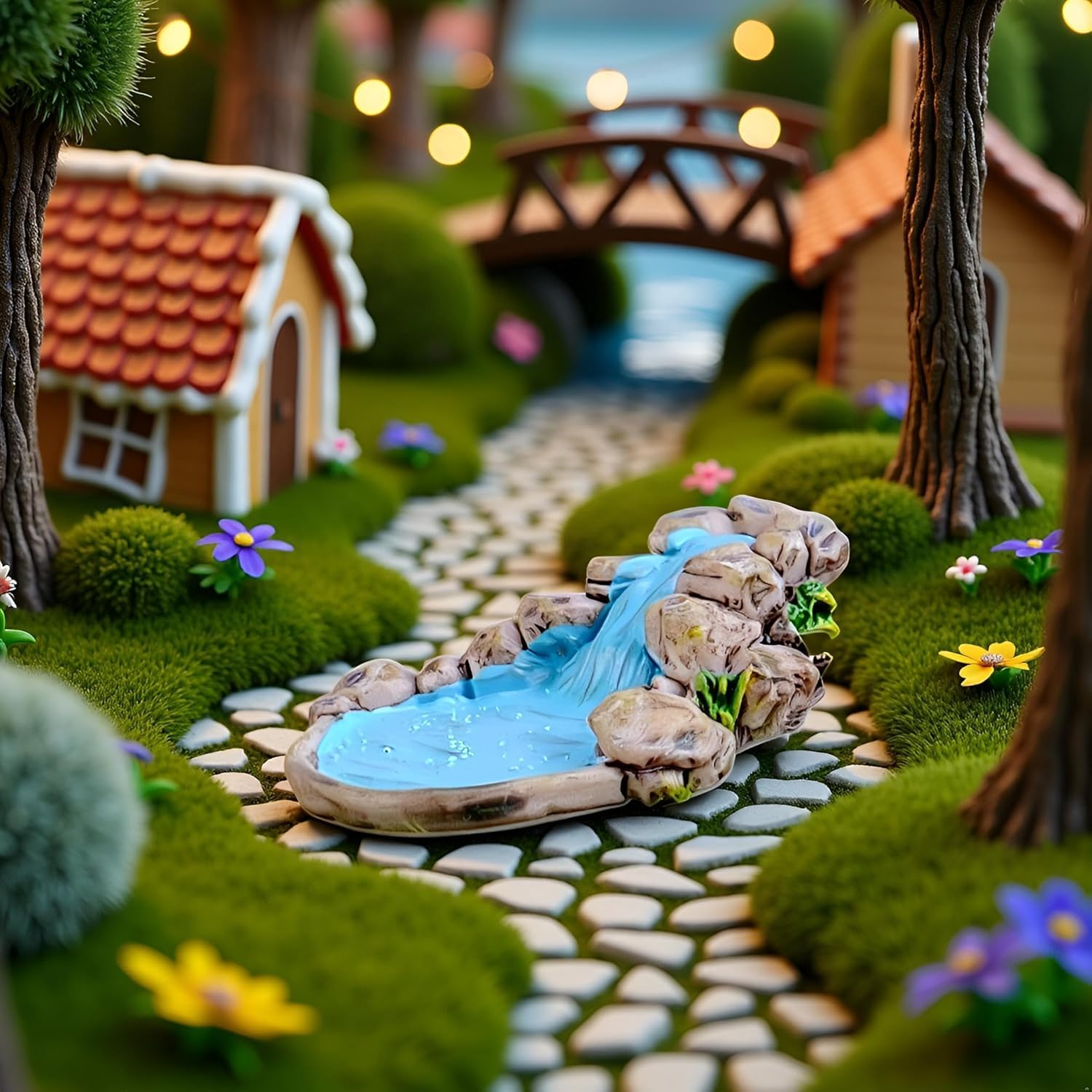 Blue DIY Miniature Water Pool Fairy Garden Decor - Image 7