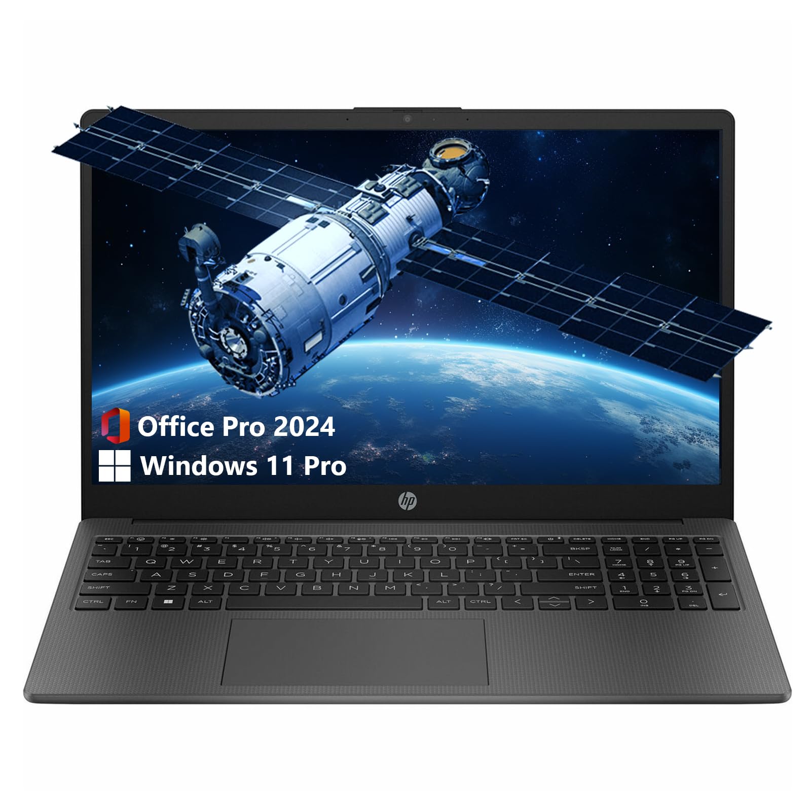 HP255 G10 15.6 FHD Notebook Laptop, AMD Ryzen 5 7530U (Beats i7-1165G7),16GB RAM - 512GB PCIe SSD, Webcam, WiFi 6 Bluetooth 5.3, Windows 11 Pro, Office Pro Permanent with LTP Accessories Kit