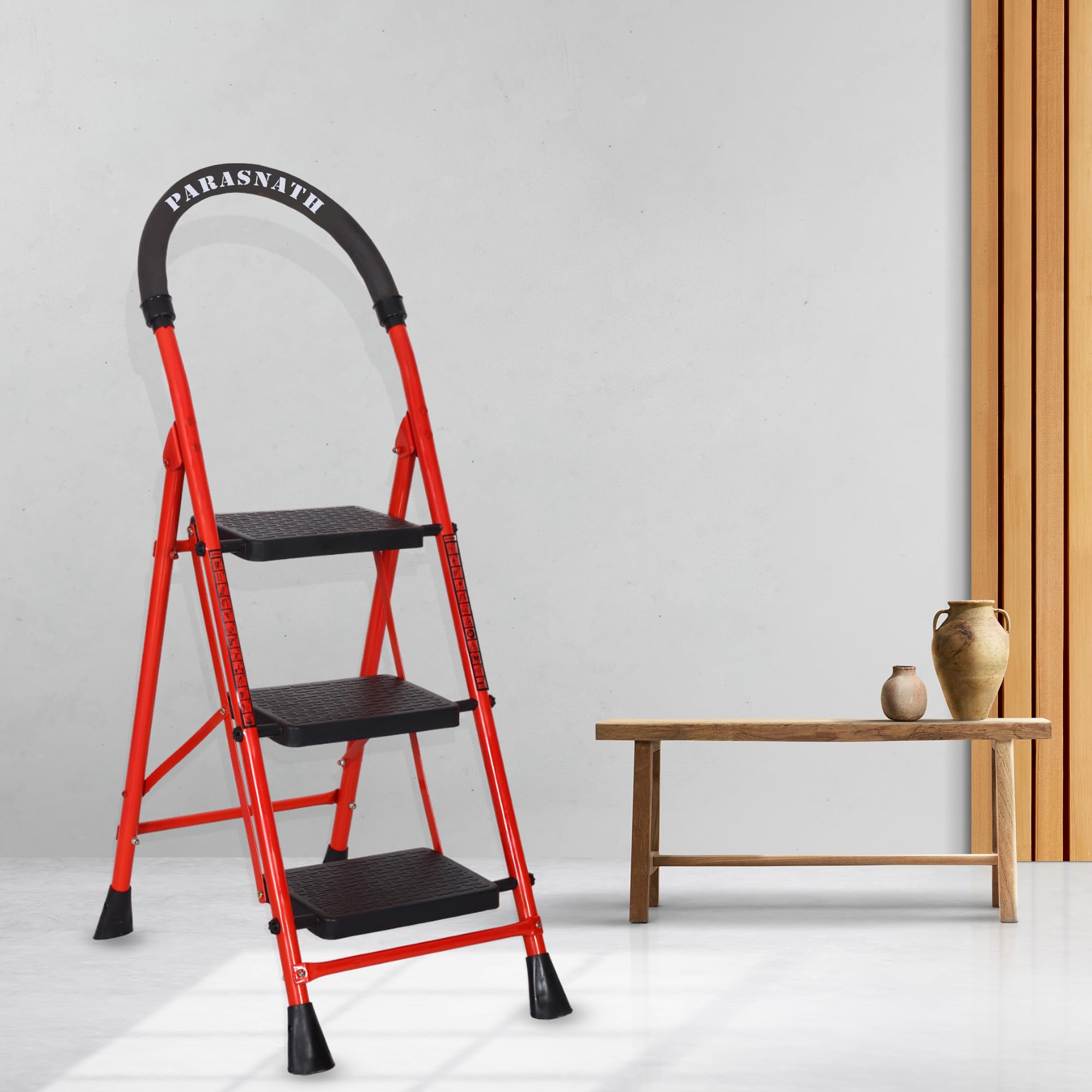 Parasnath 7-Step GoUp Steel Ladder Grey | Foldable Lightweight Step Ladder with Anti-Skid Plastic Steps | Durable and Safe | 6-Year Manufacturer Warranty | Made in India — Amazon image 17