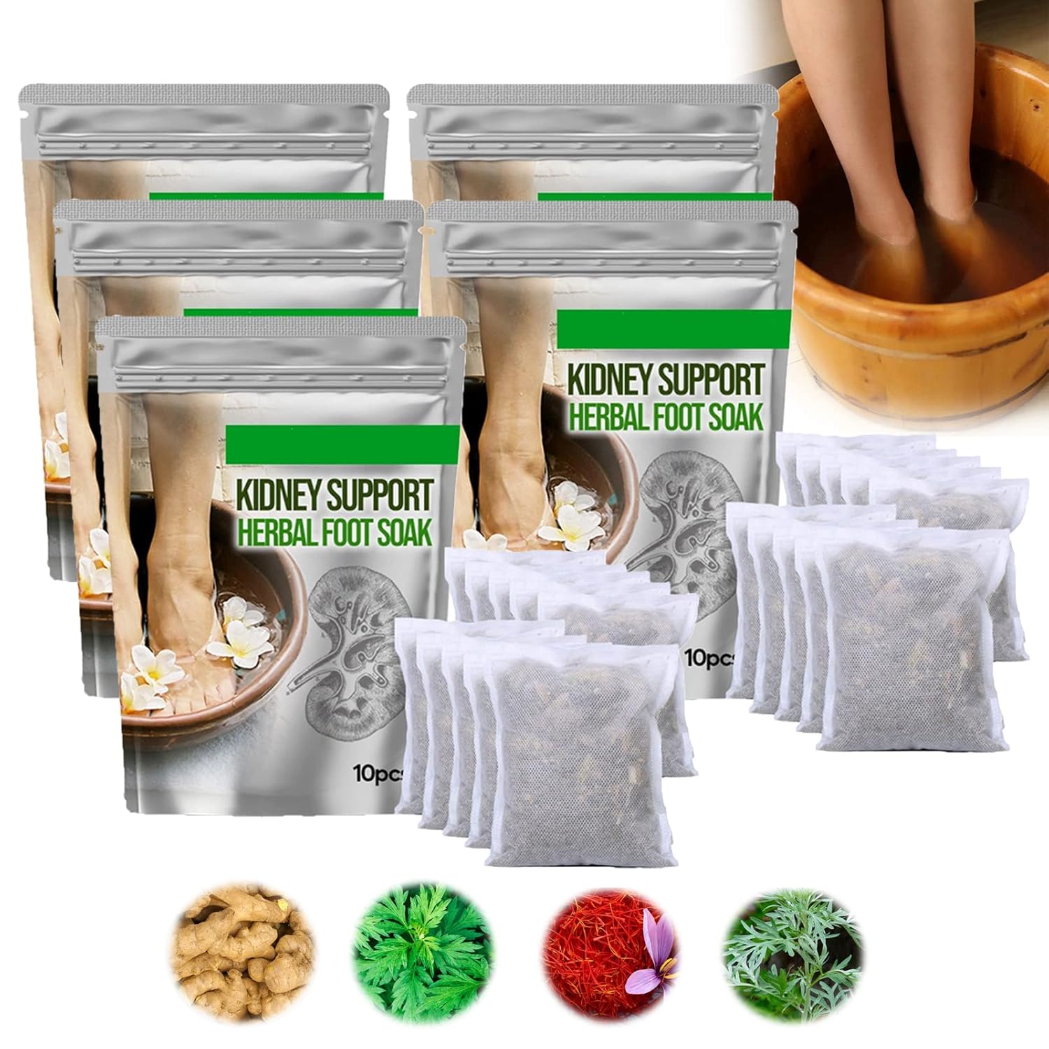 50pcs Detoxpro Kidney Support Herbal Foot Soak,Pure Cleanse