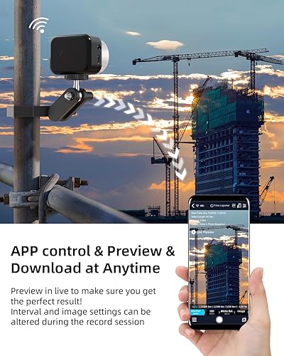 Miniatura 3 de ATLI Cámara de lapso de tiempo T100 Lite 1080P HDR Profesional WiFi APP Control Manual Focus Timelapse Cámara de video para plantas de construcción