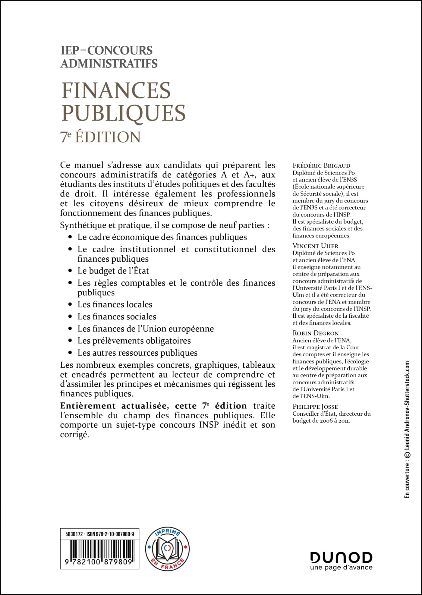 Finances Publiques - 7e éd.: IEP - Concours administratifs