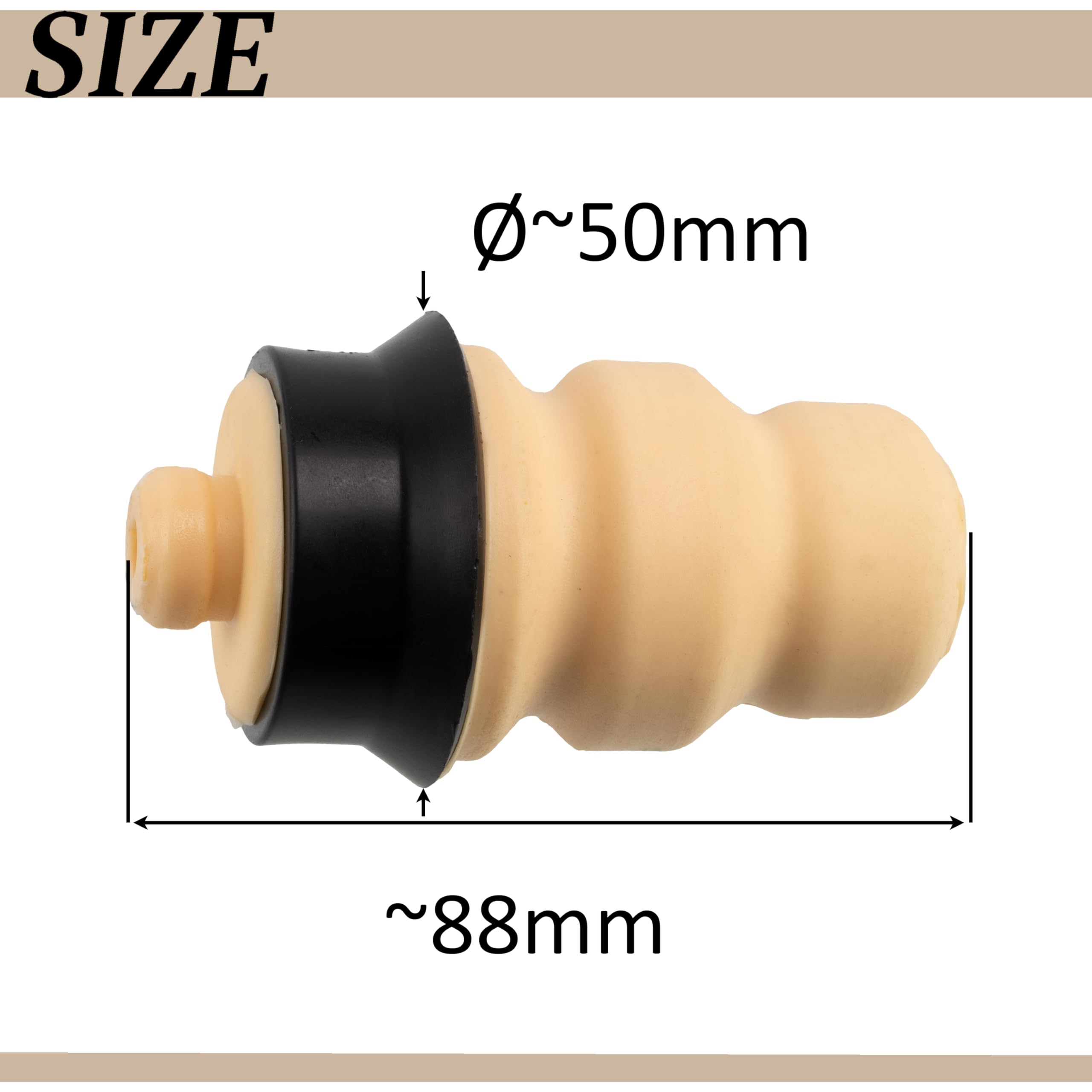 AERZETIX - C70491 - Lot de 2 Butées élastiques, suspension - côté de montage essieu arrière - compatible avec numéros OE 5166.80