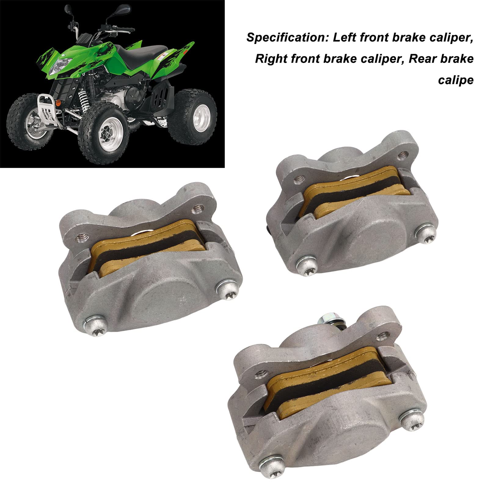 Pinzas de Freno, para Arctic Cat ATV 250 300 375 400 454 500 3 Uds 0402 010 Delantero Izquierdo Derecho Trasero Fuerte Potencia
