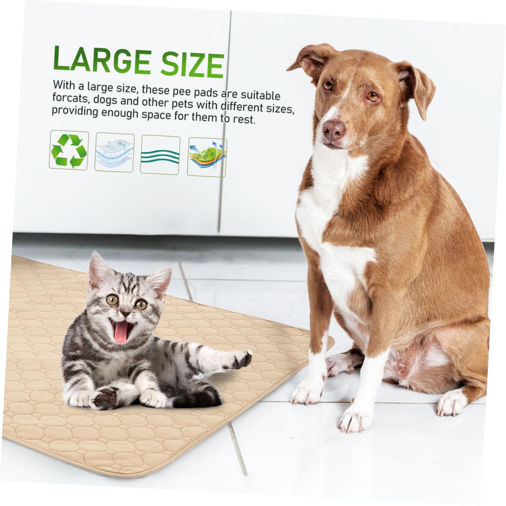 Empapadores para Orina de Perro Extra Grandes Lavables 2 Piezas | Poliéster, Base Antideslizante Reutilizable, para Gatos y Perros, Uso en Sofás y Jaulas