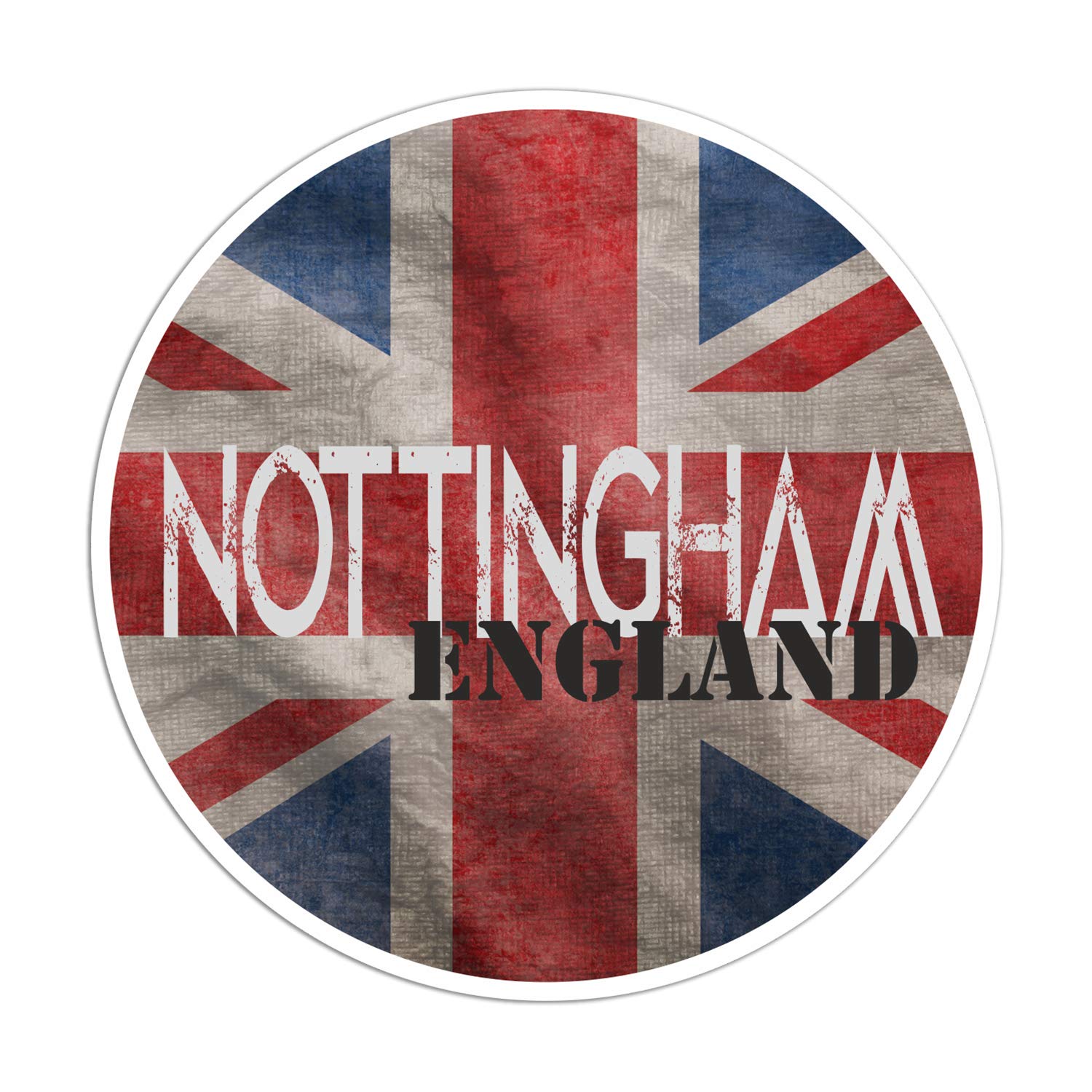Destination Vinyl Ltd Multi 2 X 10Cm Nottingham Uk Gb Vinyl Stickers - Travel Sticker Laptop Luggage #23172 (10Cm Wide)