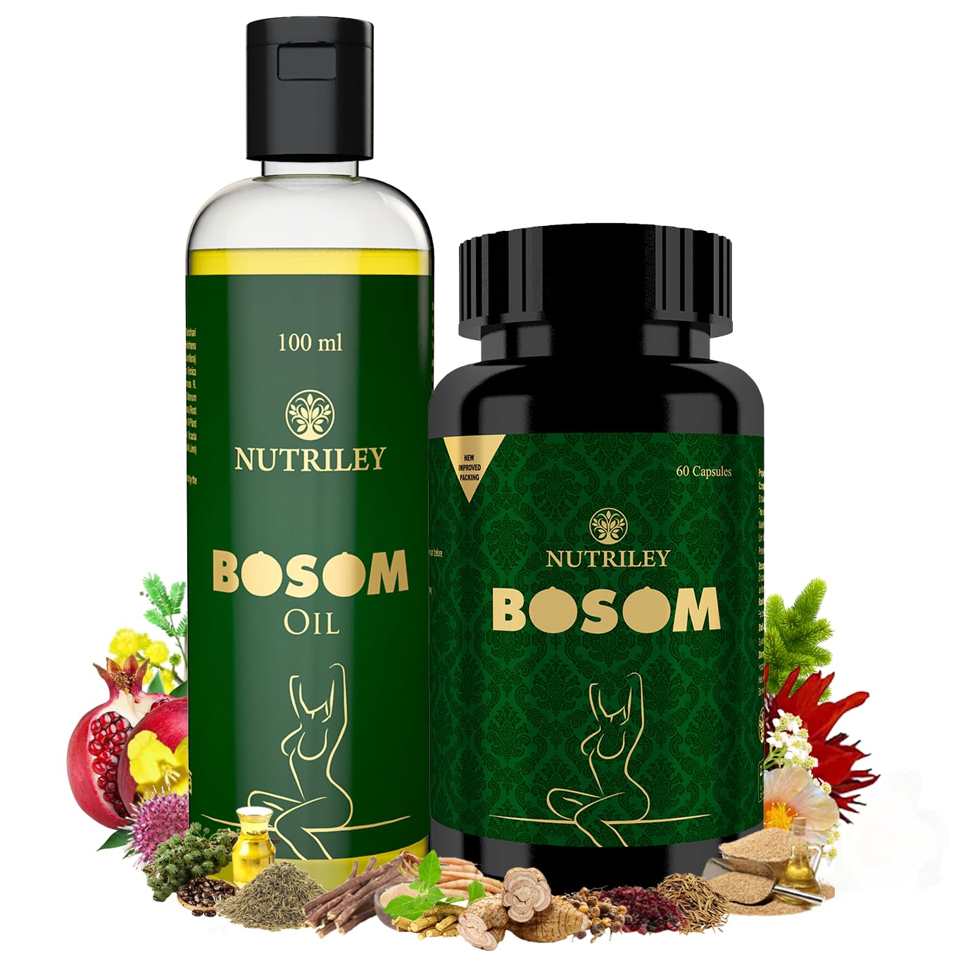 Nutriley Ayurvedic Capsules & Oil For Women (60 Capsules + 100 ML Oil) (B0D5YTQXKB) Amazon Price History, Amazon Price Tracker