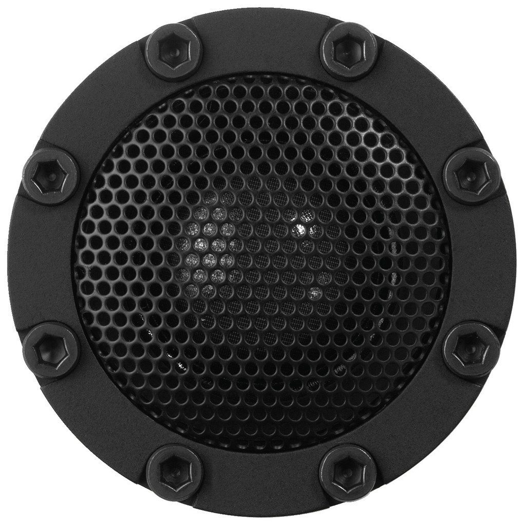 MONACOR DT-284 Dome-Tweeter-Paar, Top-Class Hochtöner mit hohen Pegelreserven und tiefer Ankopplung, Auto Speaker in kompakter Abmessungen und rundem Design, 60 W, 4 Ohm, in Schwarz