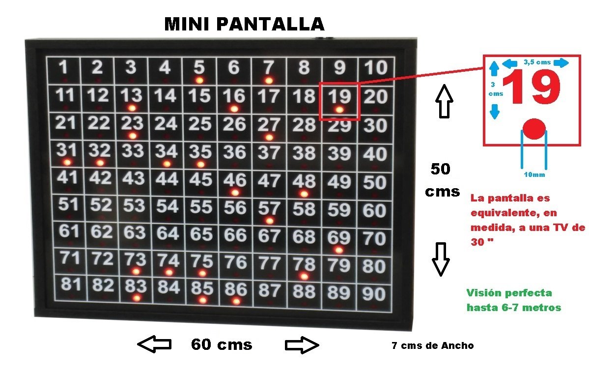 Mini Pantalla DE 90 Bingo ELECTRÓNICO