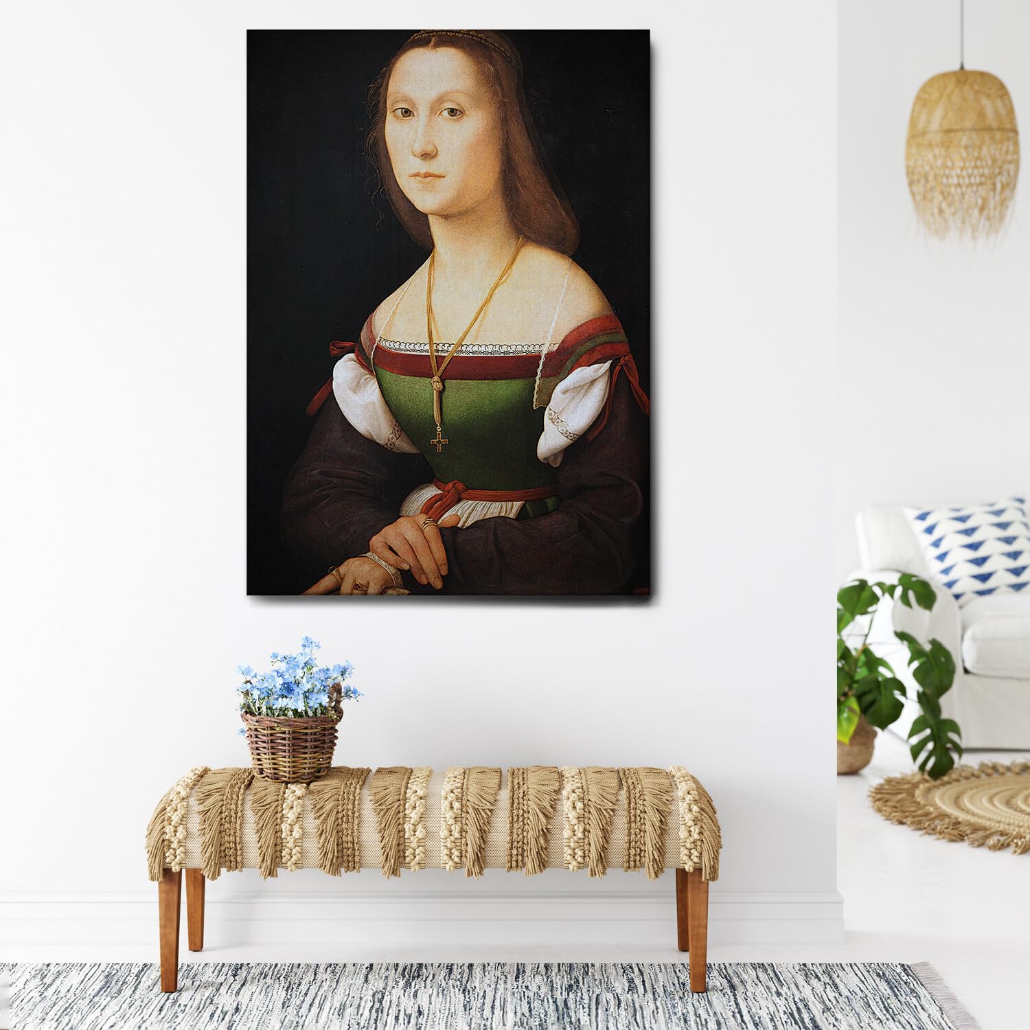 Giallobus - Gemälde - Raffaello Sanzio - La muta - Leinwand mit Standardrahmen - 100x140 - Bereit zum Aufhängen - Moderne Gemälde für zu Hause