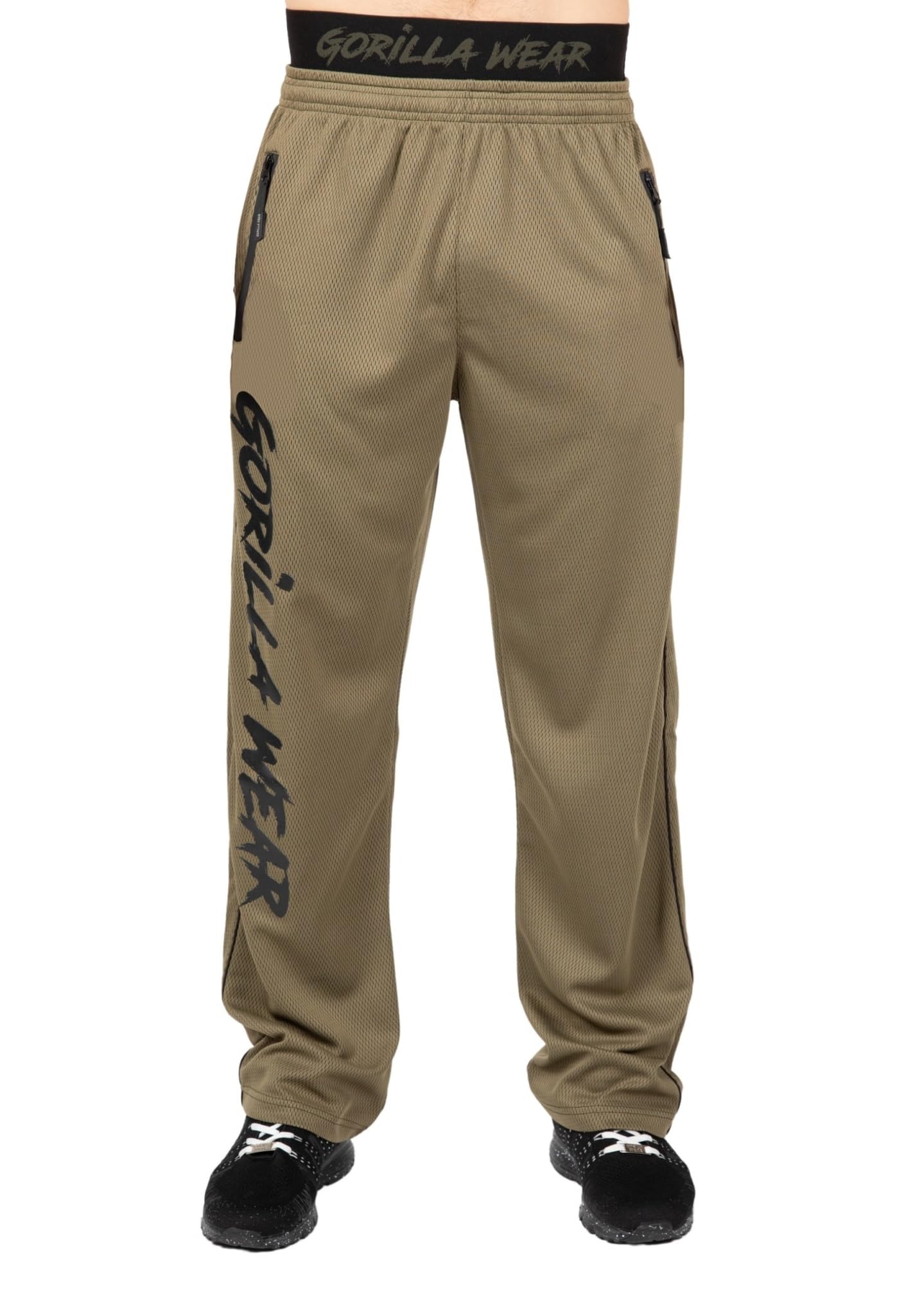Mercury Mesh Pants von Gorilla WEAR, grau – leichte Jogginghose, atmungsaktiv, Übergroße Passform (2XL/3XL)
