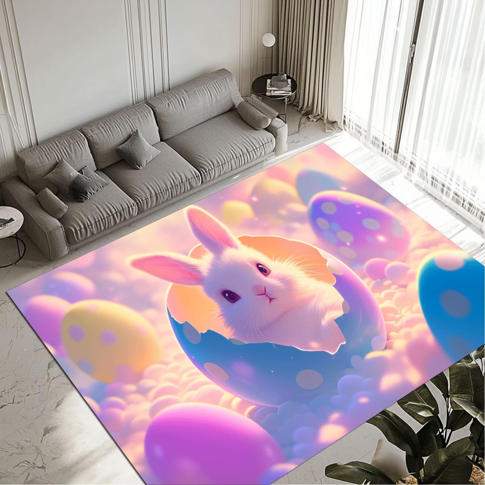 Tapis Rabbit imperméable et lavable 50x80cm antidérapant de salon