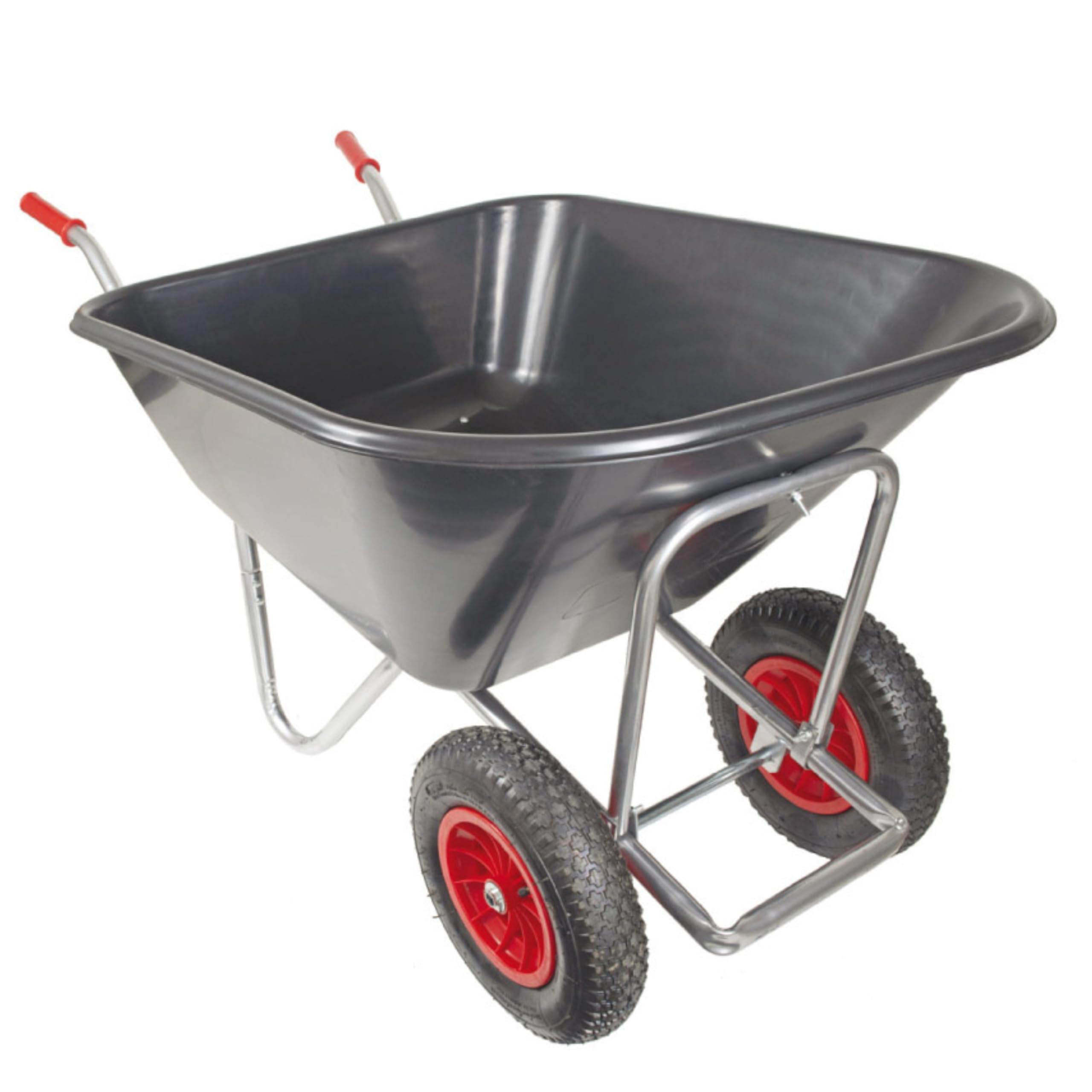 BPA 2-Rad Schubkarre groß 240L – Großmuldenkarre mit PP-Mulde | Agrarkarre Silokarre für Stall, Hof & Garten | verzinkter Rahmen & Luftbereifung