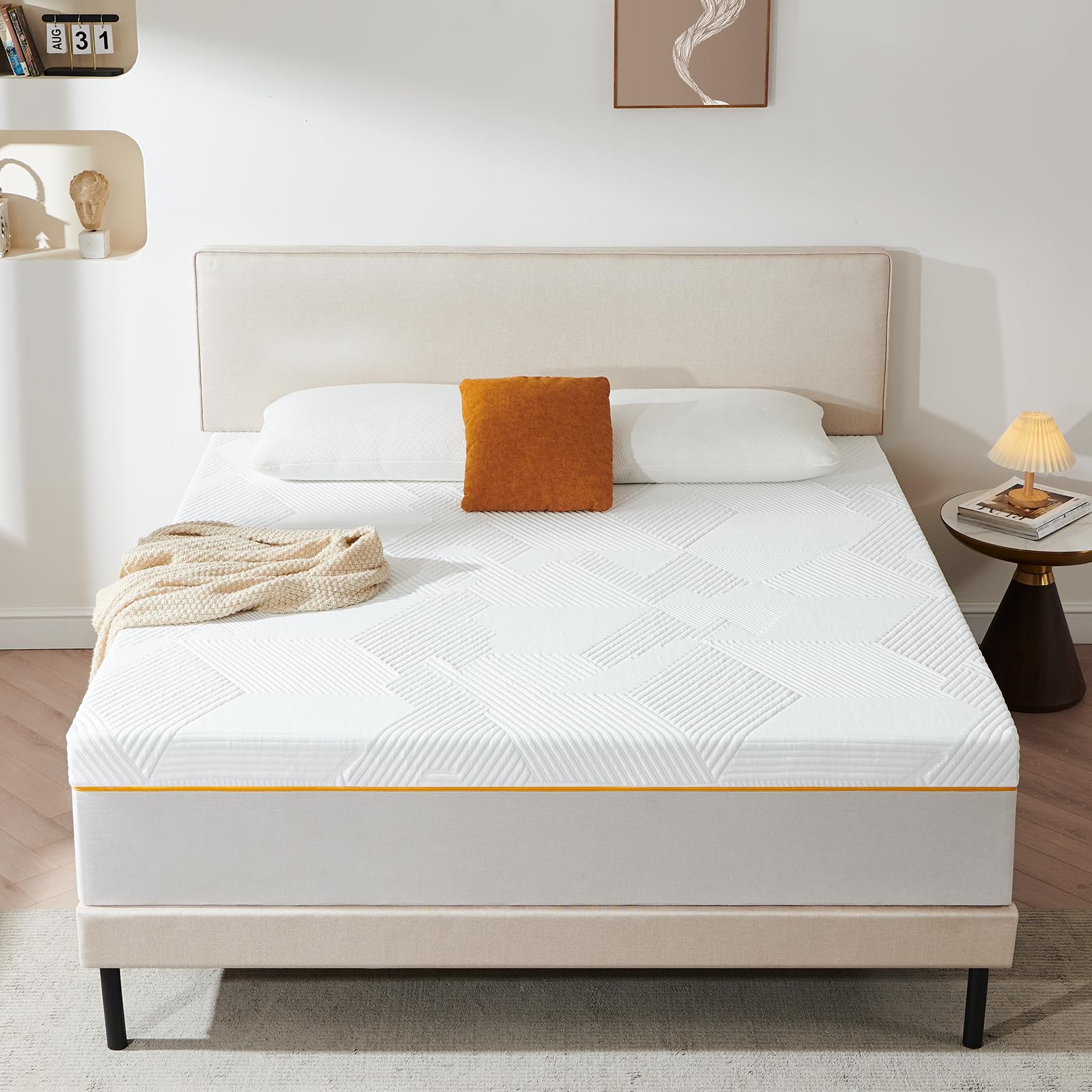 Single mattresses, Single Memory Foam Mattress, High-Density, Hypoallergenic and Breathable Medium firm mattress, Mattress in a box (90×190×20cm)