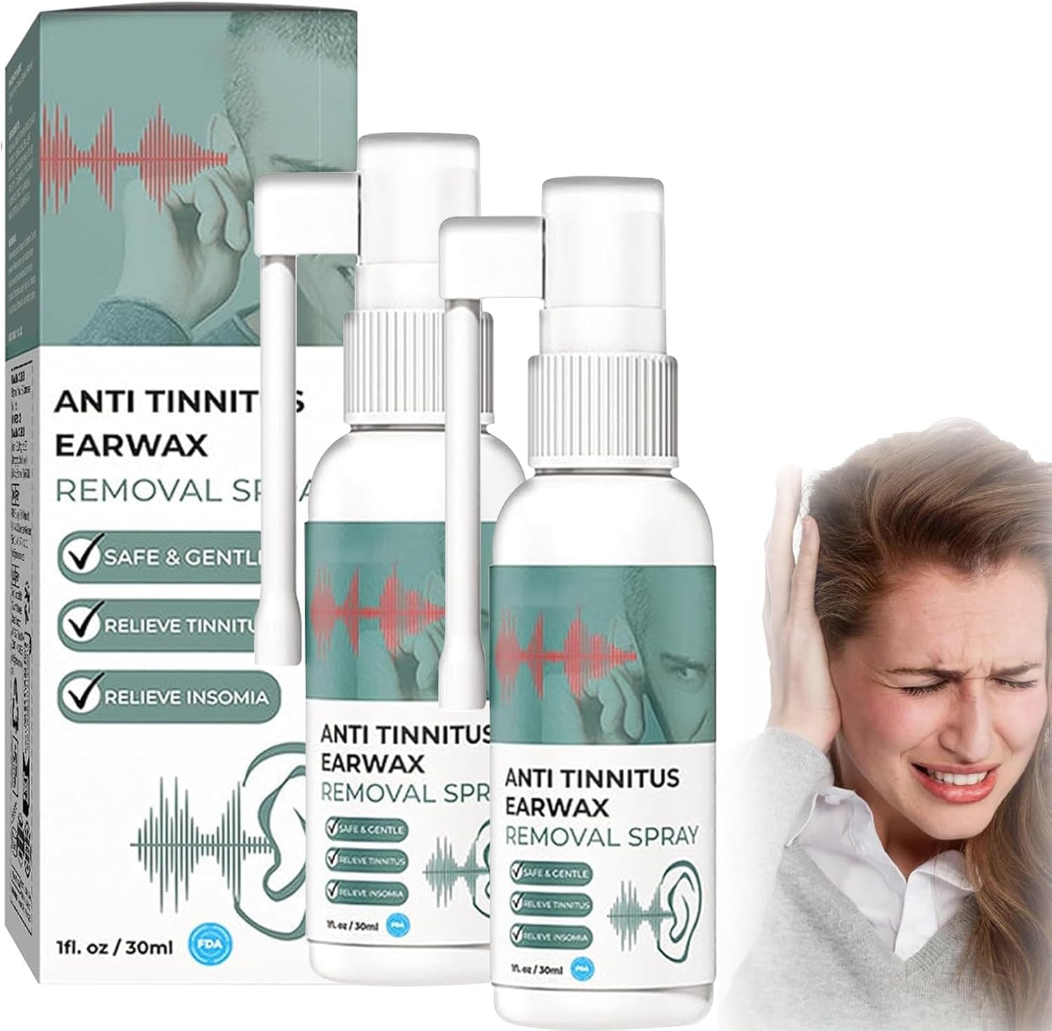 ZANWANXIN Hearing Restoration Spray, Hearing Aid Spray, Tinnitus Relief ...