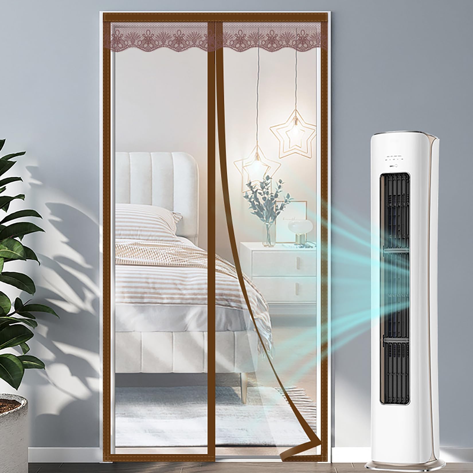 Rideau de porte magnétique thermique transparent isolant contre le froid pour l'hiver