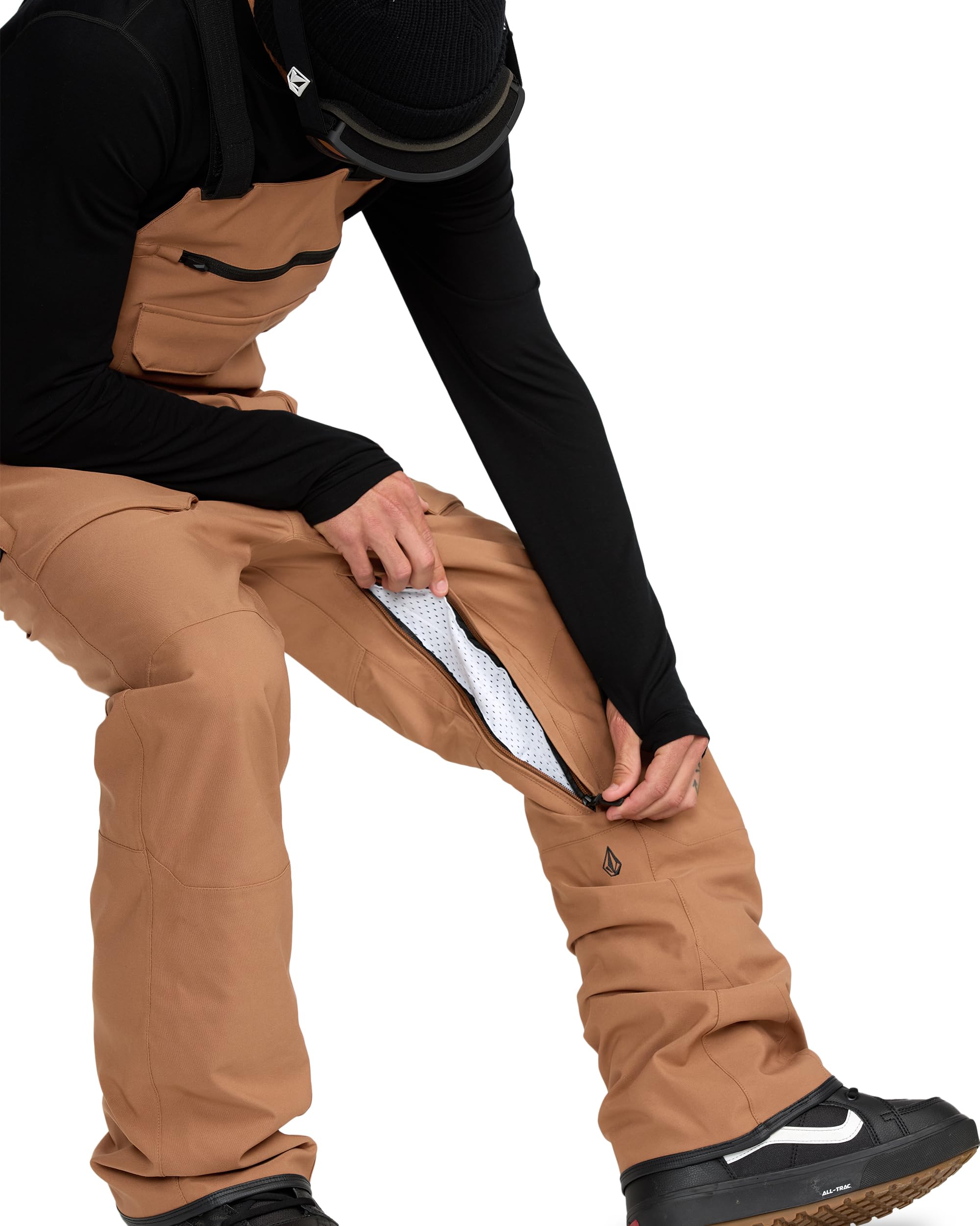 Volcom Pantaloni da Snowboard da Uomo Roan Bib – 15k Impermeabili 2 Strati Repreve Fibers