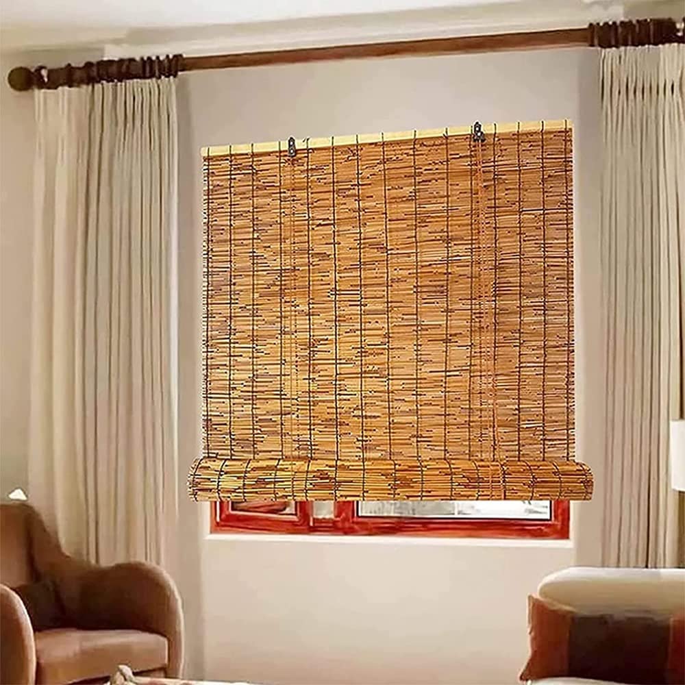 Dubbele chaise longue met zonnescherm en zwarte rieten kussens