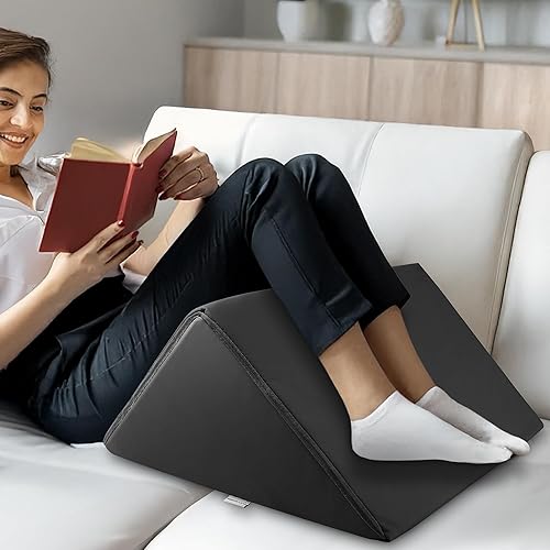 Miniatura 6 de Saloniture Cojín de mesa de masaje con cuña triangular, extra grande, 19 x 12 x 20 x 15.5 pulgadas, color negro