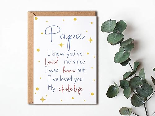 Miniatura 4 de EruditeGifts Papa I Know You've Loved Me Since - Tarjeta de cumpleaños para papá - Tarjeta del día del papá - Bonita tarjeta de cumpleaños para papá