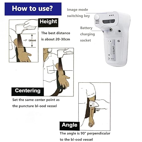 Miniatura 4 de Localizador infrarrojo de la vena de la eficacia del visor del buscador de la vena, detector de la iluminación de la vena para en la diversa piel