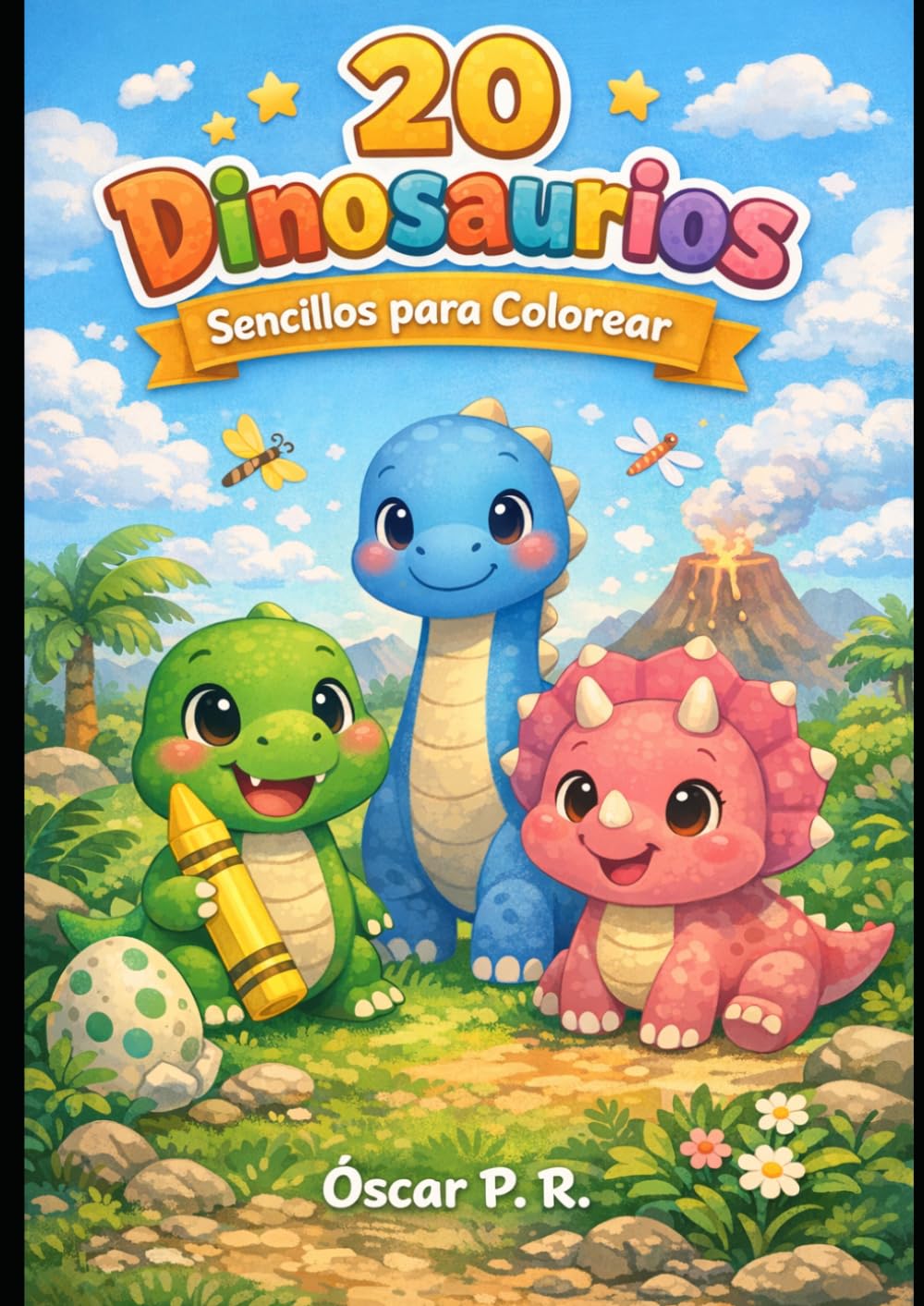 20 Dibujos Sencillos de Dinosaurios para Colorear